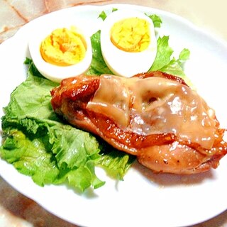 魚焼きグリルで！香ばしチキンとチーズのグリル焼き♪